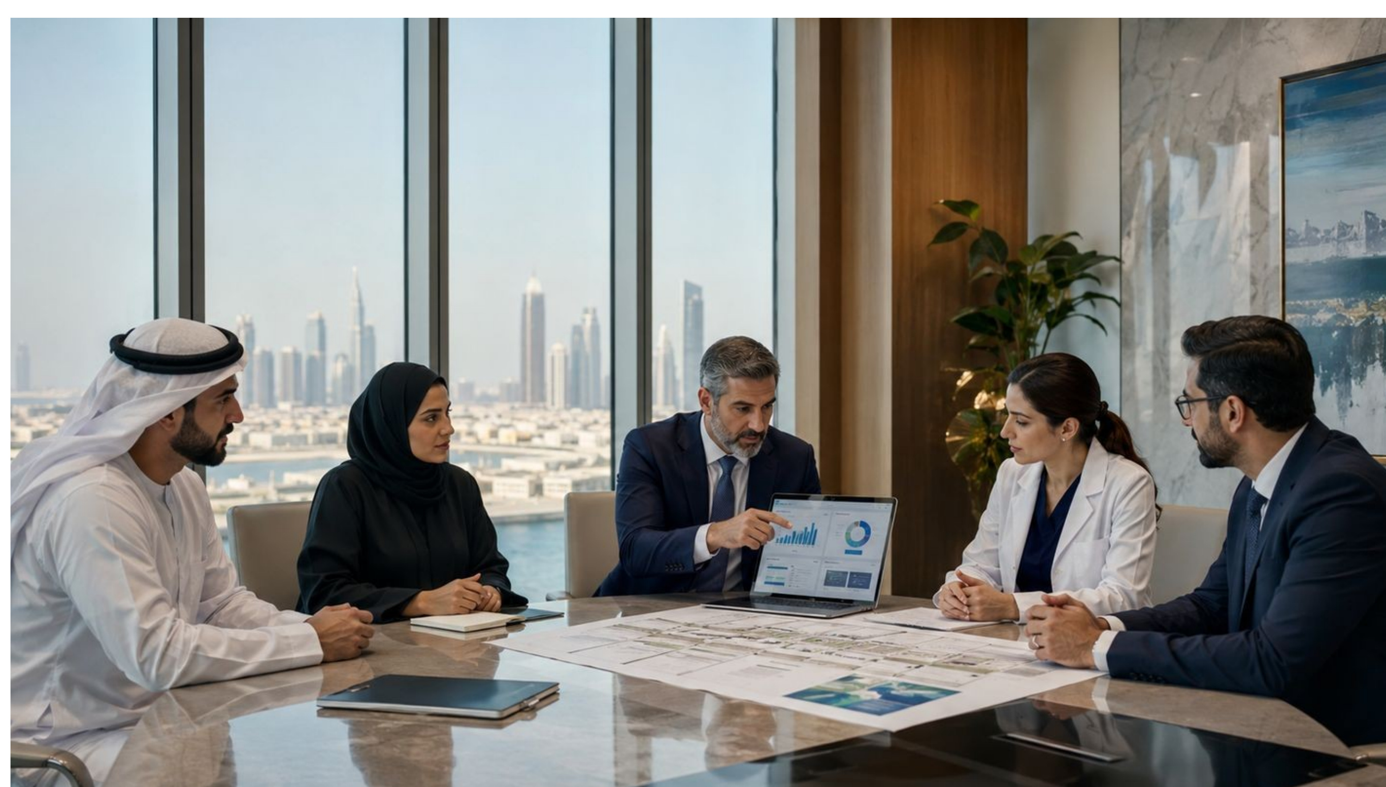 Healthcare strategy meeting in Dubai